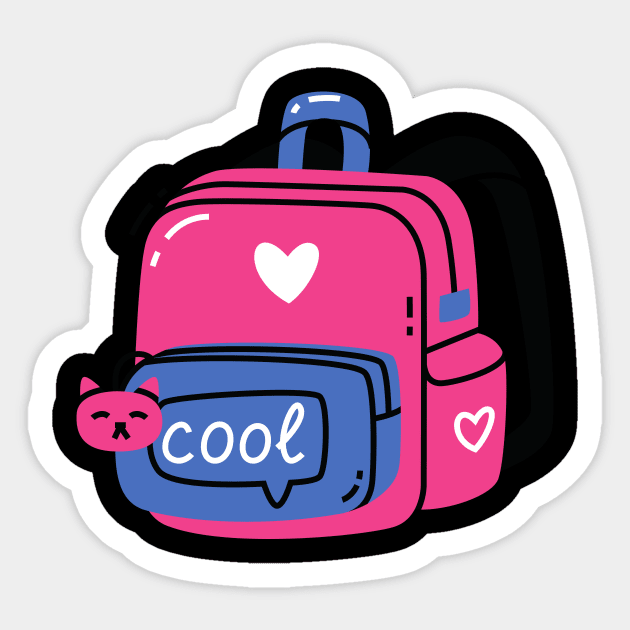 Pink Cool BackPack Sticker by TranquilAsana